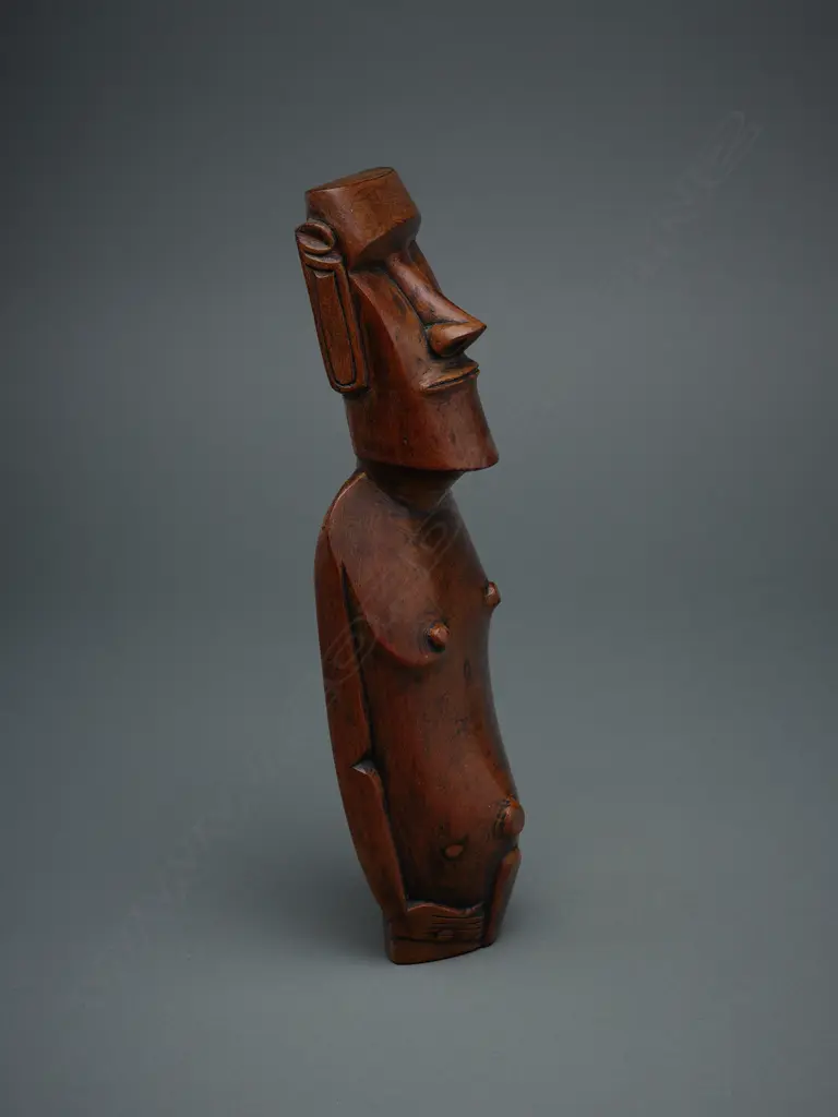 Wooden moai figure - Easter Island, Image 1++